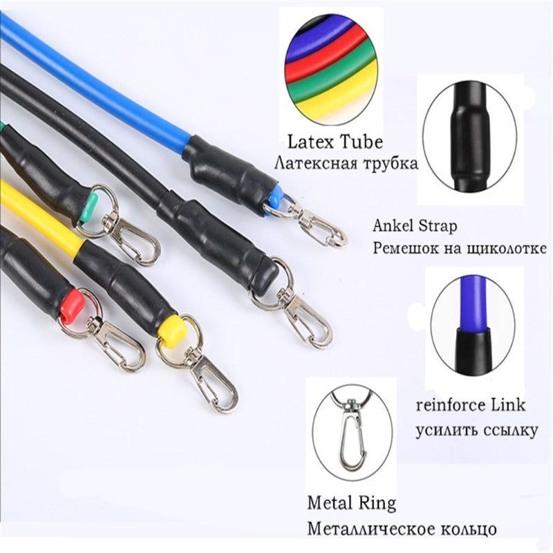 Latex Resistance Bands Gym Door Anchor Ankle Straps Resist band Kit Yoga Exercise Band Fitness Expander Loop Tube Pull