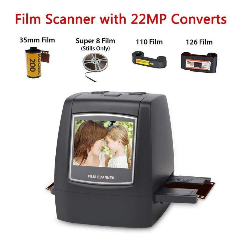 Film Scanner with 22MP Converts 126KPK/135/110/Super 8 Films Slides Negatives All in One into Digital Photos,2.4" LCD Screen 5.0 2 Reviews 7 orders