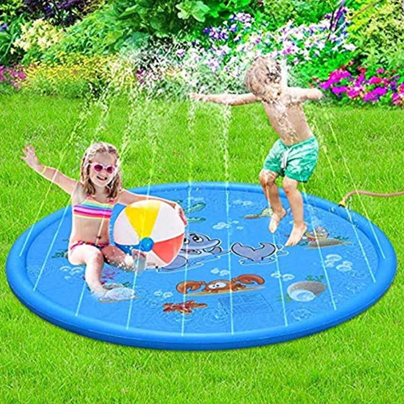 Children Play Water Mat Summer Beach Inflatable Water Spray Pad Outdoor Game Toy Lawn Swimming Pool Mat Kids Toys