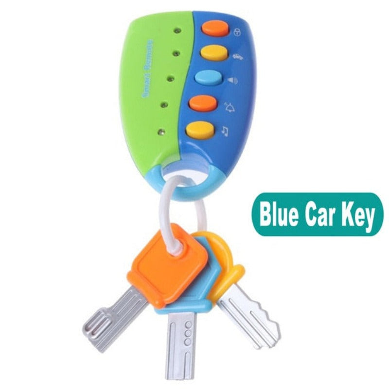 Musical Toy with Flash Key for Baby, Colorful Smart Remote Car, Vocal Voices, Simulation Game, Music, Educational Toys for Kids, Gifts