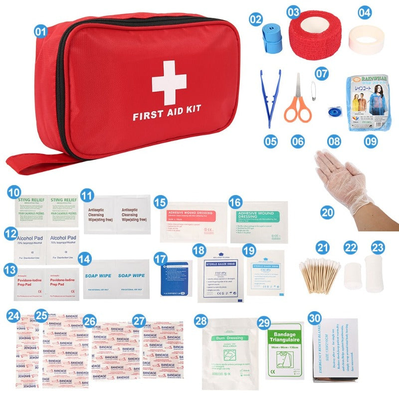 Portable First Aid Kit For Medicines Outdoor Camping Driving Medical Bag Survival Handbag Emergency Kits Travel Set Drug Pack