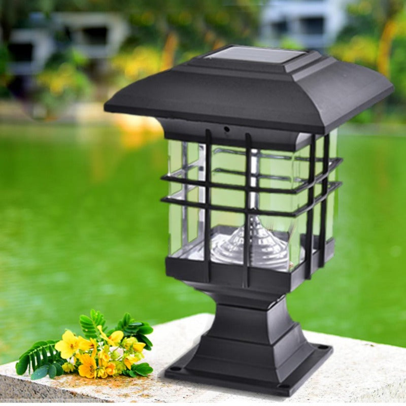 Solar Post Column Lamp Waterproof Landscape Garden Solar Light LED Outdoor Post Deck Cap Column Fence Lamp
