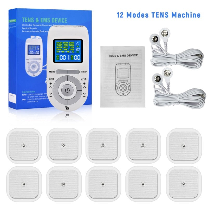 15 Modes Unit Electroestimulador Compex Professional Tens EMS Machine Stimulasi Otot Elektrik Bantalan Pijat Tubuh Fisioterapi