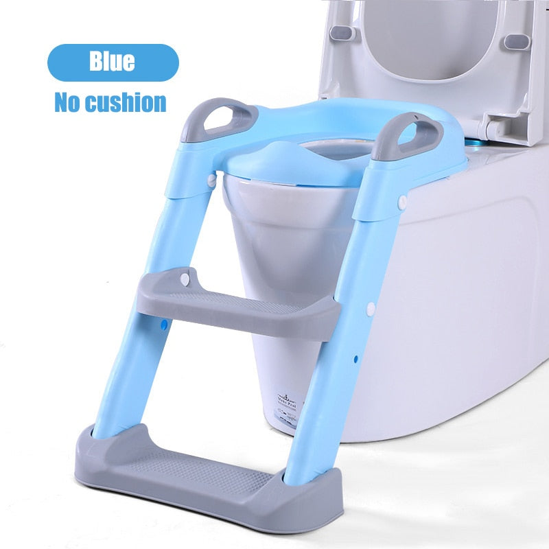 Folding Infant Potty Seat Urinal Backrest Training Chair with Step Stool Ladder for Baby Toddlers Boys Girls Safe Toilet Potties