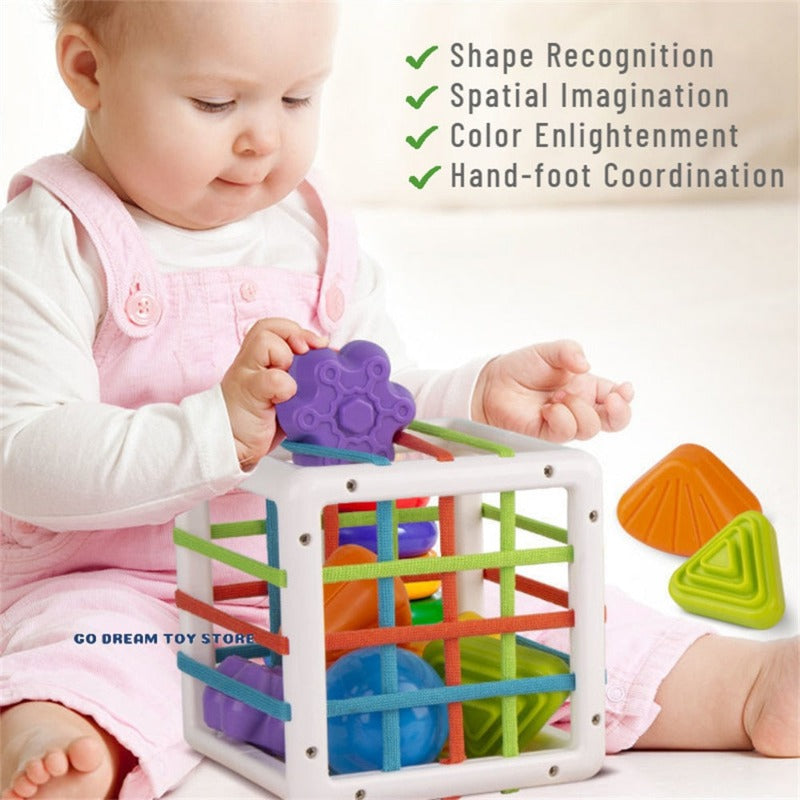 Colorful Shape Blocks Sorting Game Baby Montessori Learning Educational Toys For Children Bebe Birth Inny 0 12 24Months