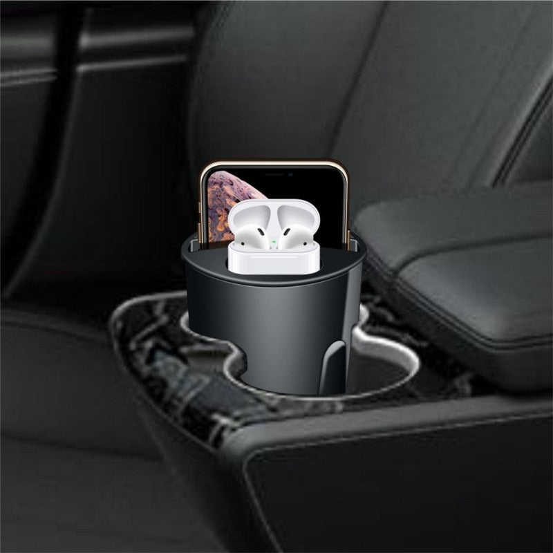 Universal Fast Wireless Car Charger Cup Wireless Charging Car Cup for Smartphone Wireless Charging with USB&Type-C Output