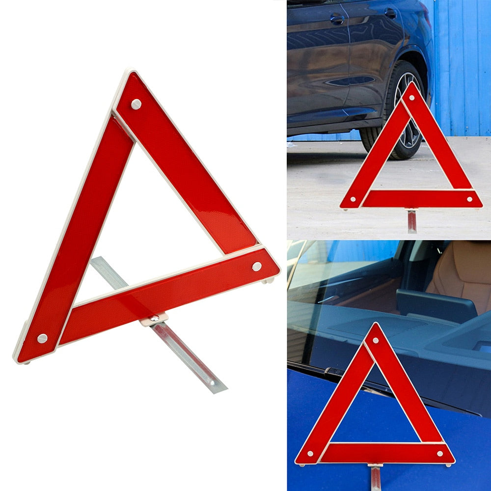 Cars Tripod Reflective Stop Sign Board Emergency Hazard Sign Auto Breakdown Warning Triangle Car Triangle Warning Sign