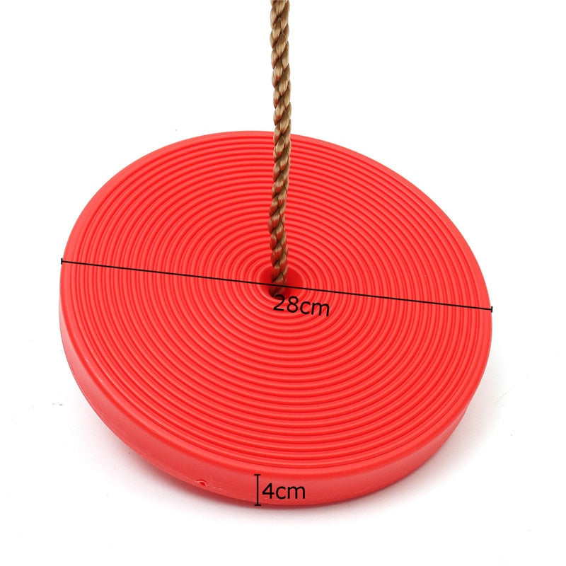 Children Round Seat Chair Swing Kids Tree Saucer Swing Flyer Rope Garden Backyard Playground Outdoor Safety Sport Funny Toy