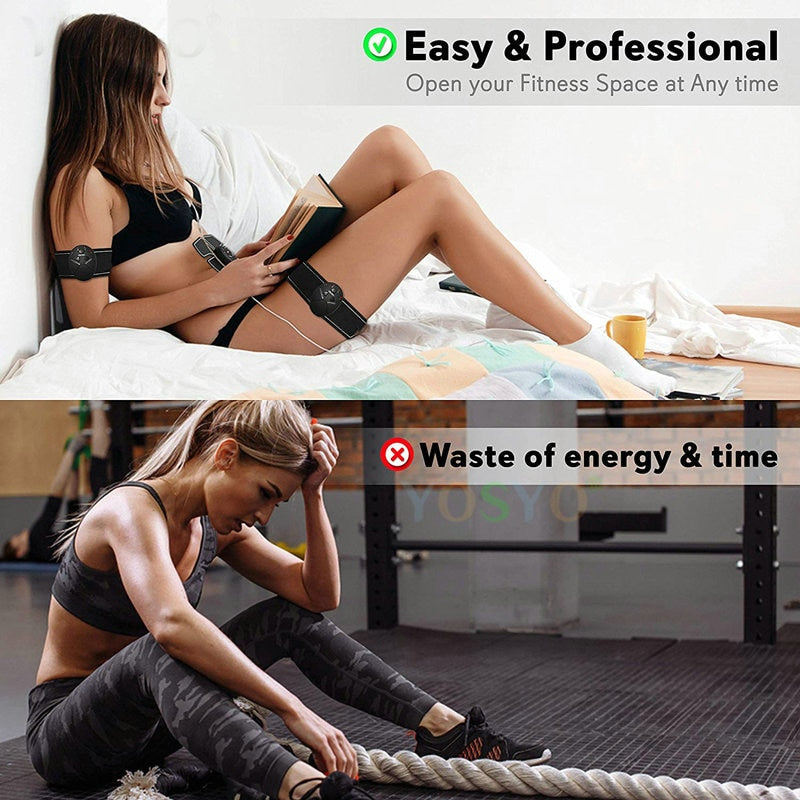 Cheap EMS Wireless Muscle Stimulator Trainer Smart Fitness Abdominal  Training Electric Weight Loss Stickers Body Slimming Massager