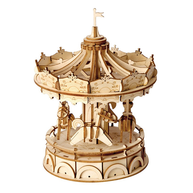 Merry Go Round 3D Wooden Model Kit