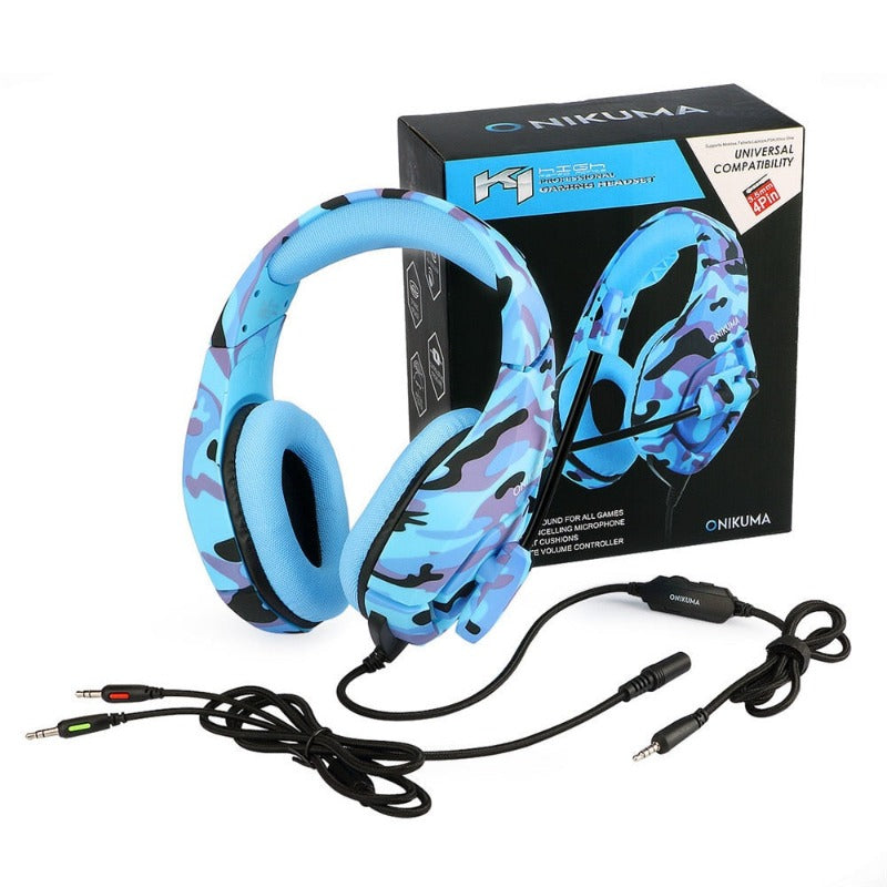 Camouflage PS4 Headset Bass Gaming Headphones Game Earphones Casque with Mic for PC Mobile Phone New Xbox One Tablet