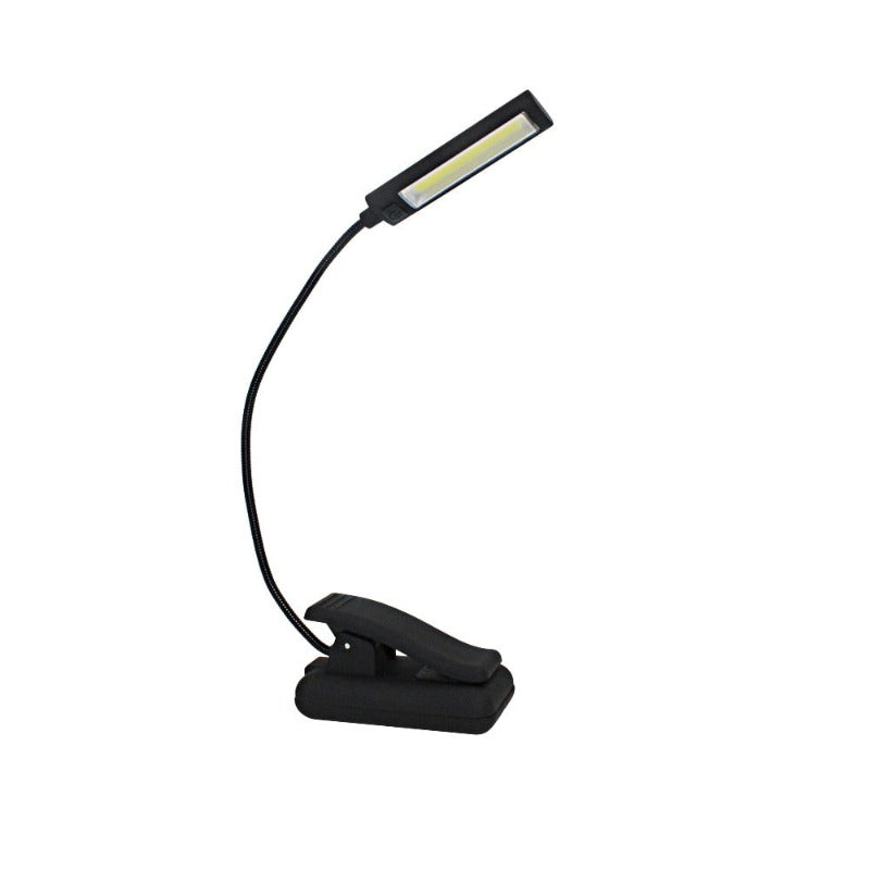 LED USB rechargeable reading book light Lamp Mini Flexible Clip-on built in battery COB note Book lamp Reader Reading table lamp