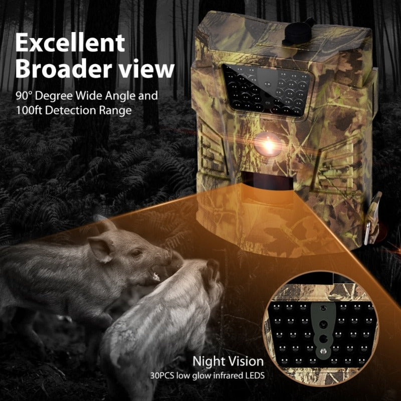 Outdoor HD 12MP Wildlife Trail Camera Photo Trap Infrared Low Glow Night Vision Hunting Camera Surveillance Waterproof Cam