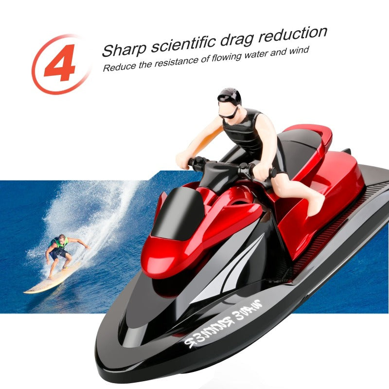 High Speed Racing Boat RC Motorboat for Pools Lakes 2.4Ghz Waterproof Toy 100M Control Dual Motor Drive Surfing