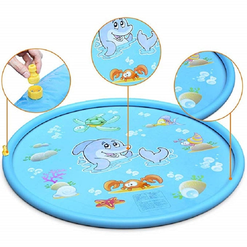 Children Play Water Mat Summer Beach Inflatable Water Spray Pad Outdoor Game Toy Lawn Swimming Pool Mat Kids Toys