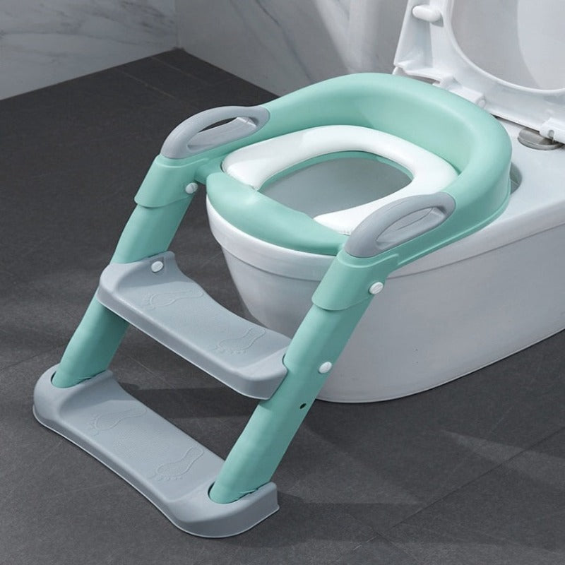 Folding Infant Potty Seat Urinal Backrest Training Chair with Step Stool Ladder for Baby Toddlers Boys Girls Safe Toilet Potties