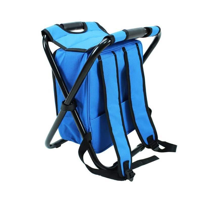 Outdoor Folding Chair Camping Fishing Chair Stool Portable Backpack Cooler Insulated Picnic Tools Bag Hiking Seat Table Bag