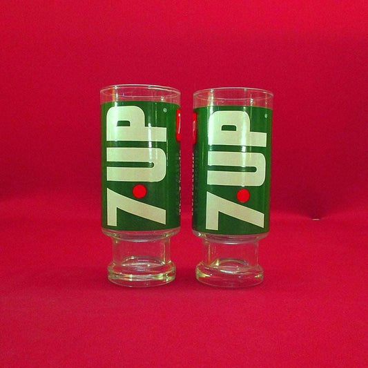 1970’s 7UP Pedestal Drinking Glasses