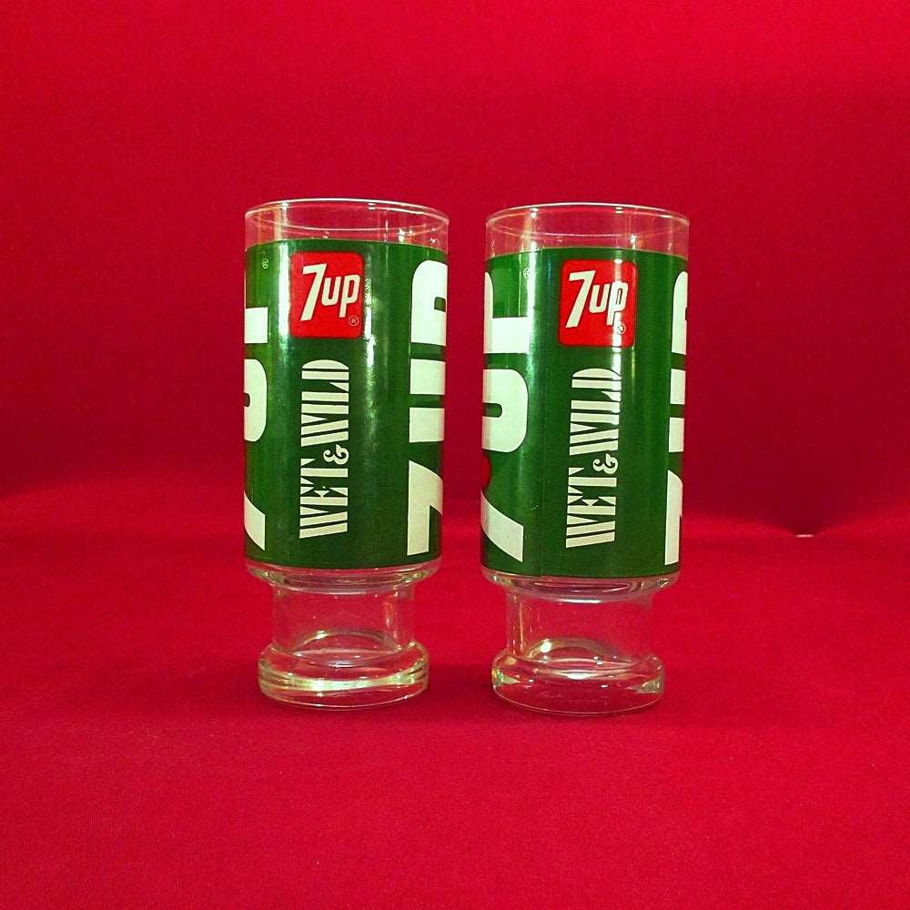 1970’s 7UP Pedestal Drinking Glasses