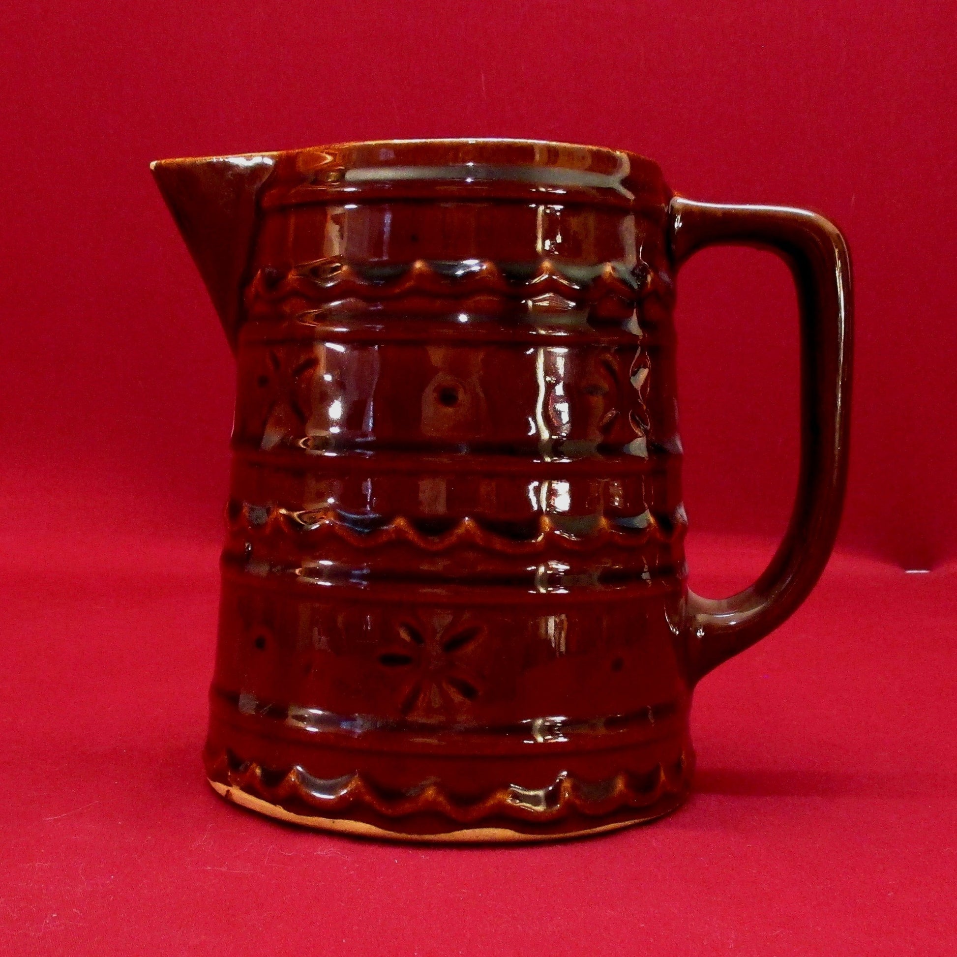 Vintage Antique Large Harcrest Stoneware Pitcher