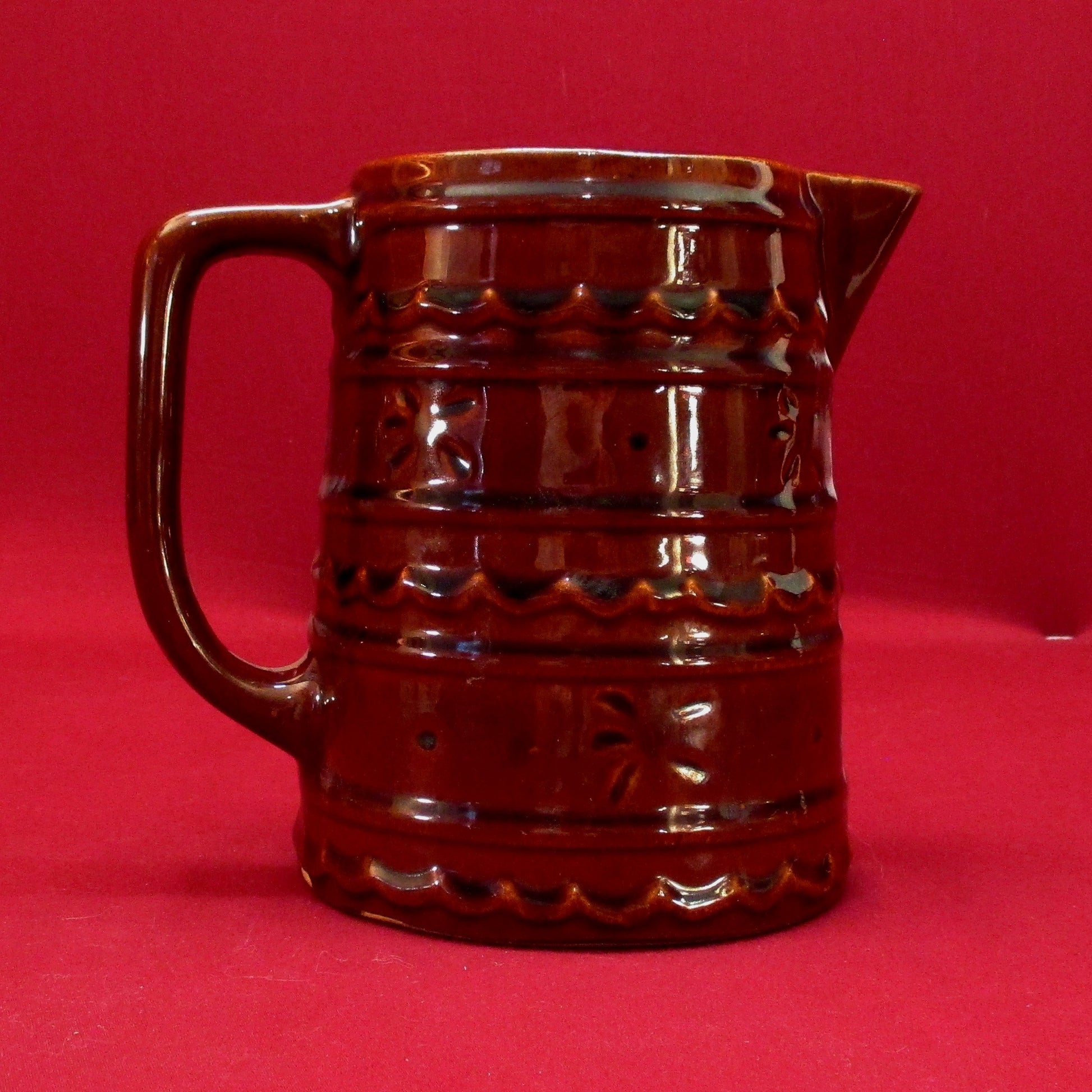Vintage Antique Large Harcrest Stoneware Pitcher