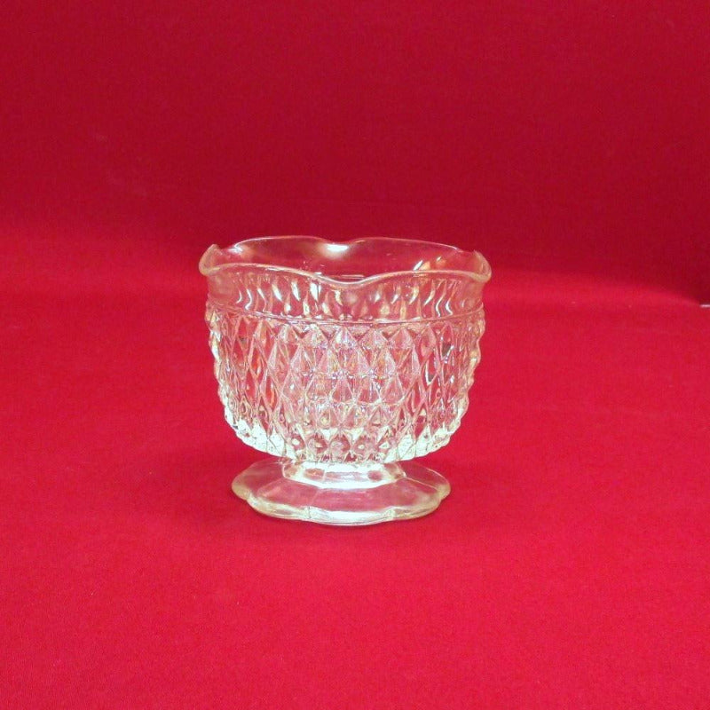 Vintage Antique Clear Diamond Point Mayonnaise Bowl