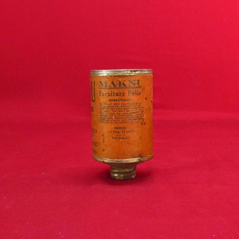 Vintage antique Maknu Furniture Polish Pint Can