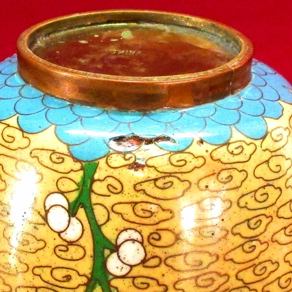 Chinses Brass Cloisonné Inlaid Vase - Great Deals Webstore