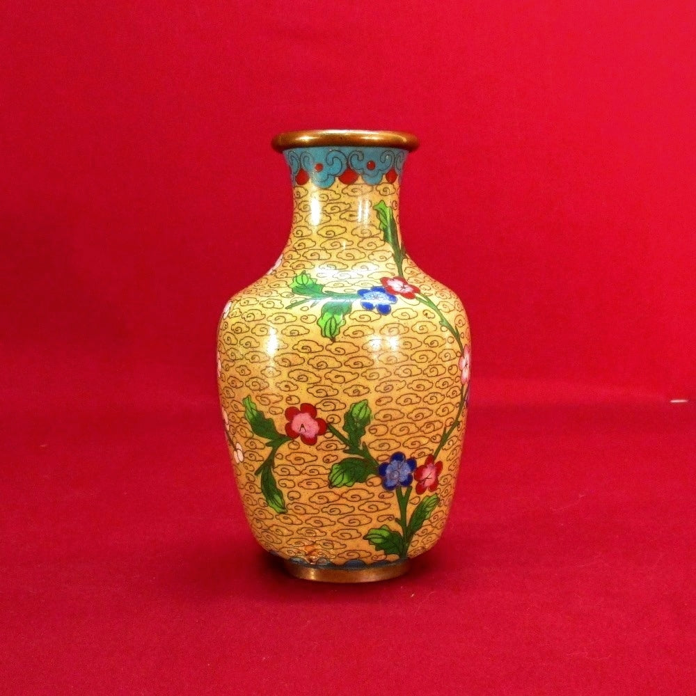 Chinses Brass Cloisonné Inlaid Vase - Great Deals Webstore