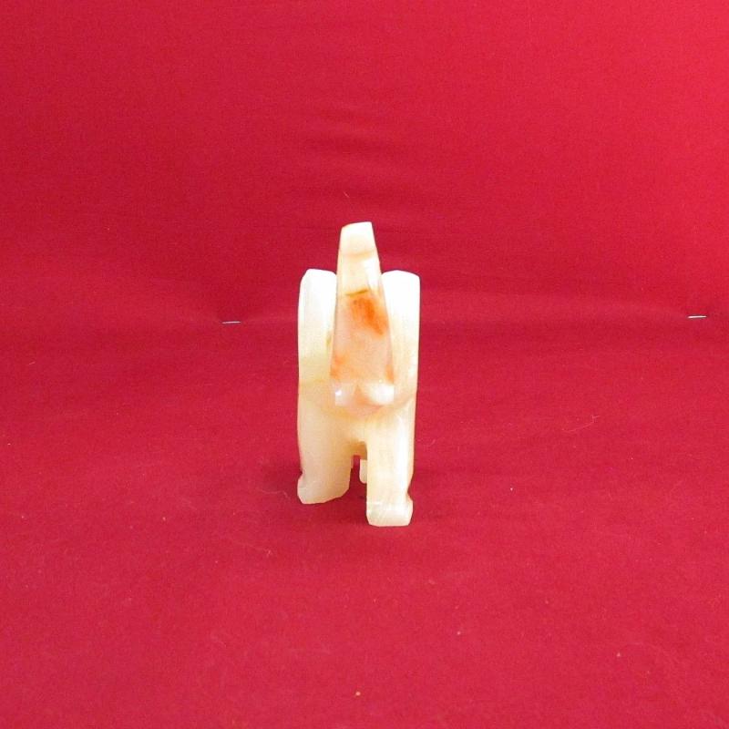 Mexico Hand Carved Alabaster Caved Elephant Rock