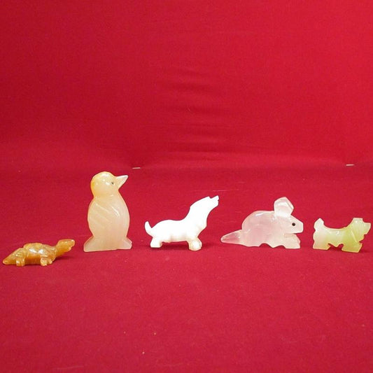 Alabaster Rock Animal Collection Hand Carved