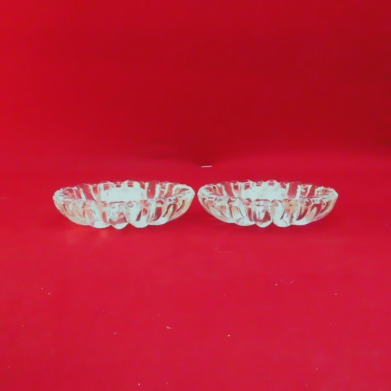 Press Glass Depression CandleholdersAntique Vintage Press Glass Depression Candleholders