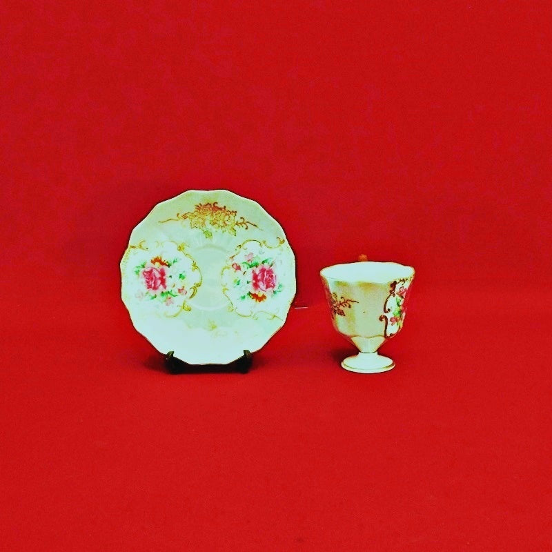 Antique Vintage Egg Shell Cup and Saucer Set