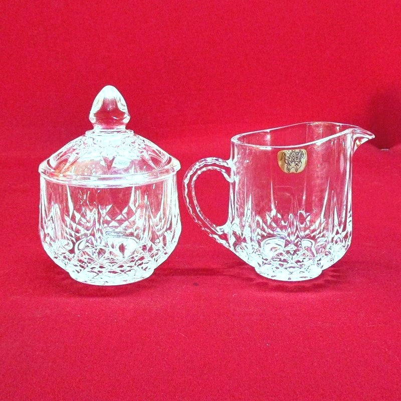 Collectable Crystal Sugar Bowl w/Lid and Creamer
