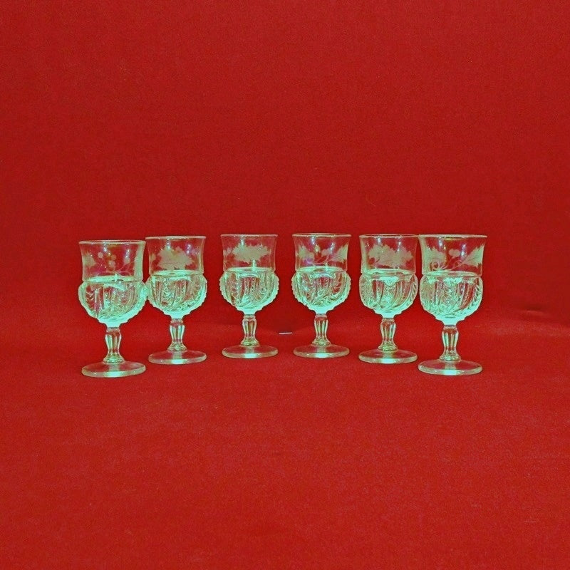 Six-Crystal Thistle Stemware Glasses