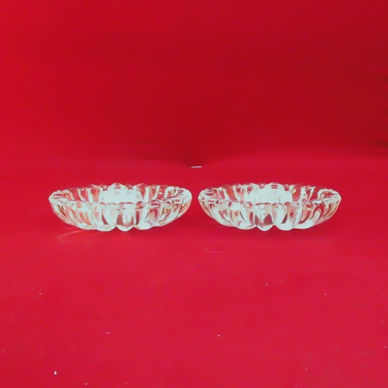 Press Glass Depression CandleholdersAntique Vintage Press Glass Depression Candleholders