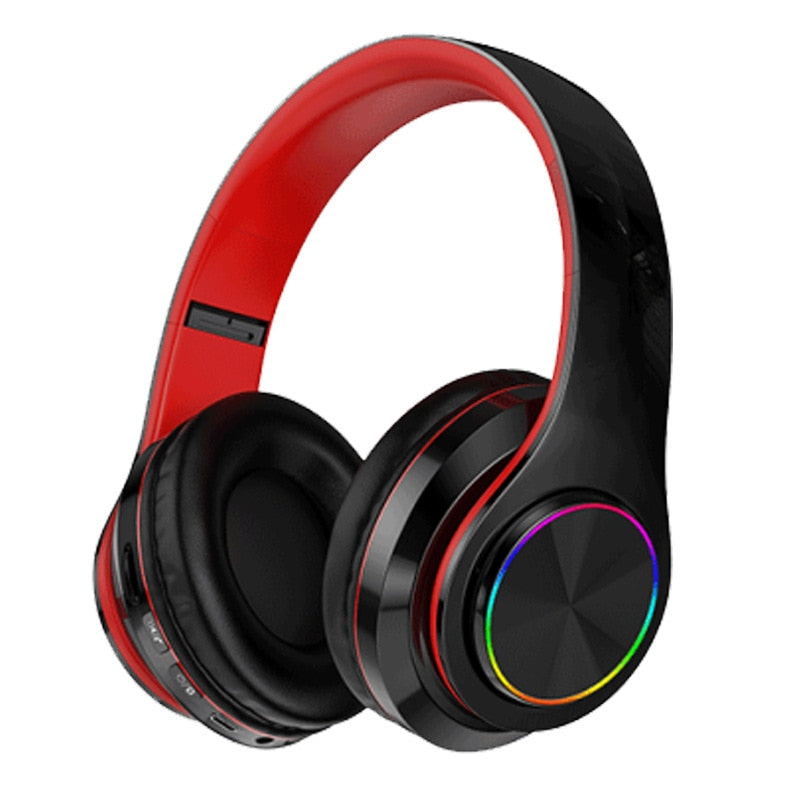 Wireless Bluetooth Headsets Gamer Headphones Surround Stereo Earphone USB with MicroPhone Colourful Light PC Laptop Headset