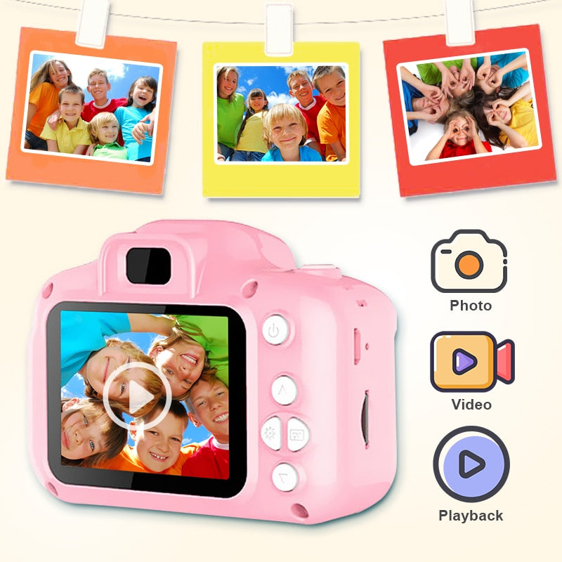 Mini Cartoon Kids Photo Camera 2 Inch HD Screen Children Digital Camera Video Recorder Camcorder Toys For Child Birthday Gift