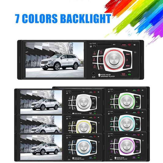 Bluetooth Stereo In-dash Auto Accessories 12V 4012B Audio Radio FM TF USB AUX Support 7 Colors Backlight 4.1" Car MP5 Player