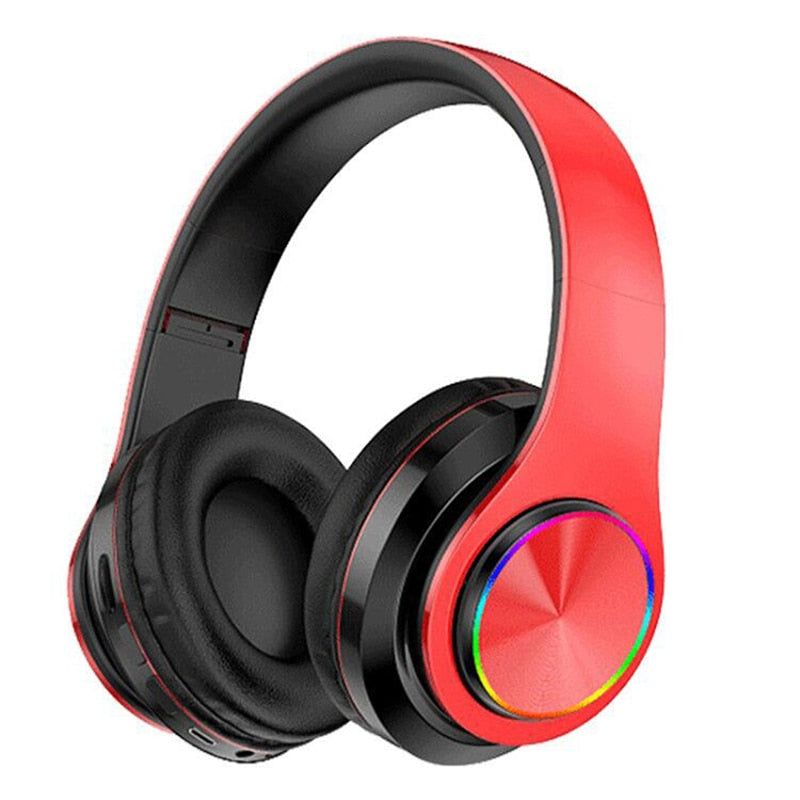 Wireless Bluetooth Headsets Gamer Headphones Surround Stereo Earphone USB with MicroPhone Colourful Light PC Laptop Headset
