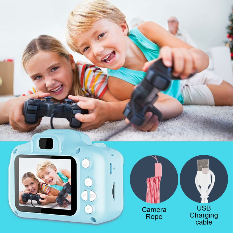 Mini Cartoon Kids Photo Camera 2 Inch HD Screen Children Digital Camera Video Recorder Camcorder Toys For Child Birthday Gift