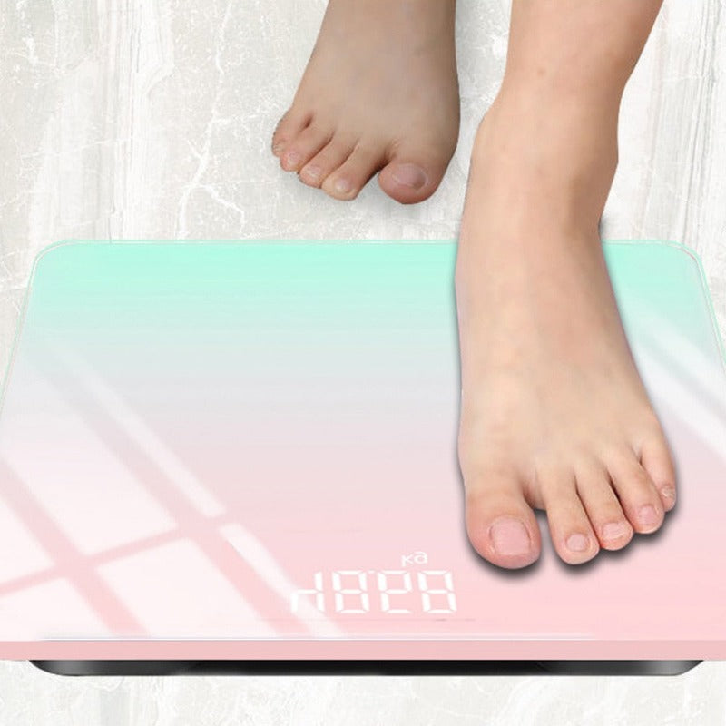 USB rechargeable weight scale bathroom scale floor scale household electronic scale tempered glass smart digital scale