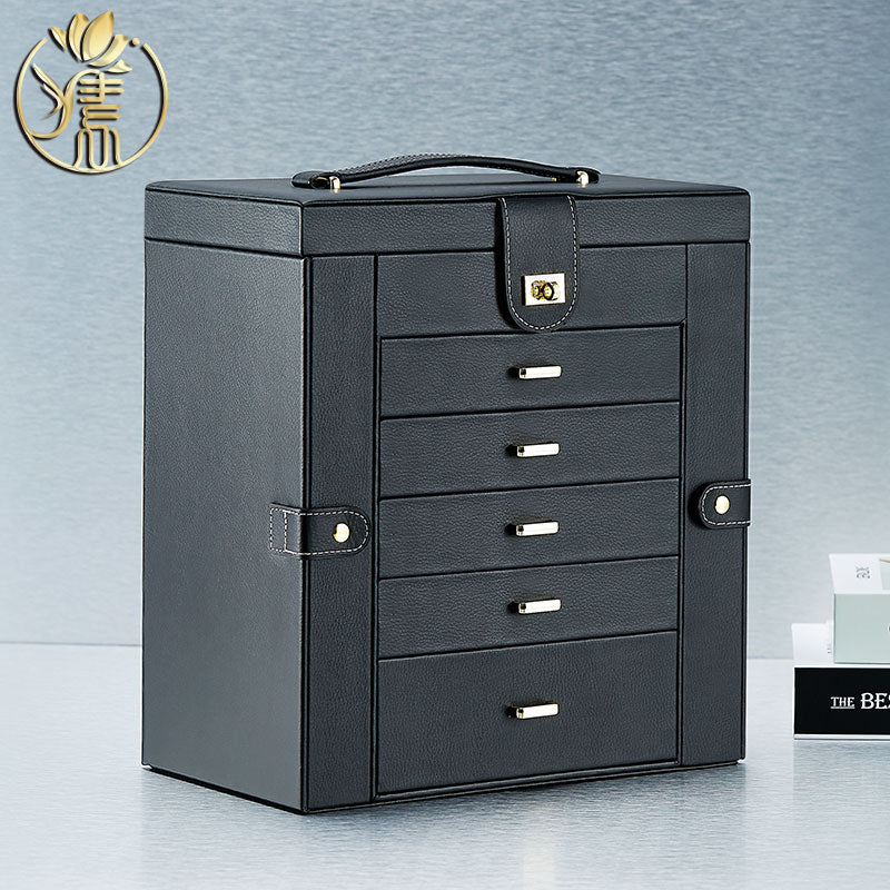 High-grade Jewel Large-capacity European Princess Korean Ornament Ring Jewelry Storage Box Gift Make Up Organizer