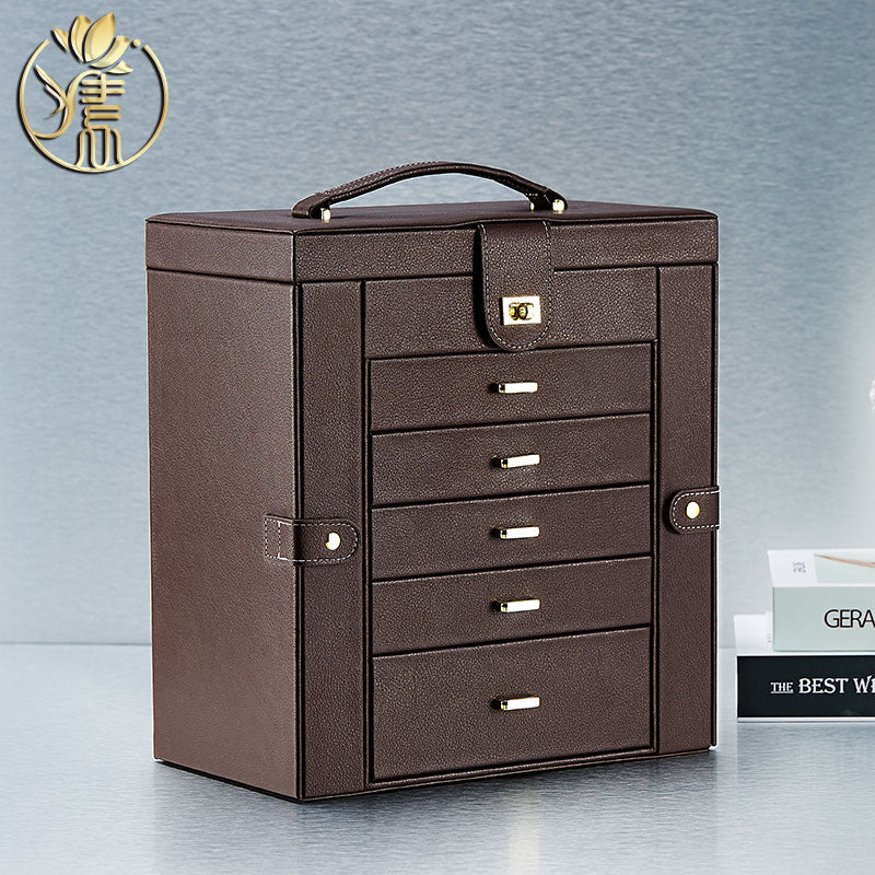 High-grade Jewel Large-capacity European Princess Korean Ornament Ring Jewelry Storage Box Gift Make Up Organizer