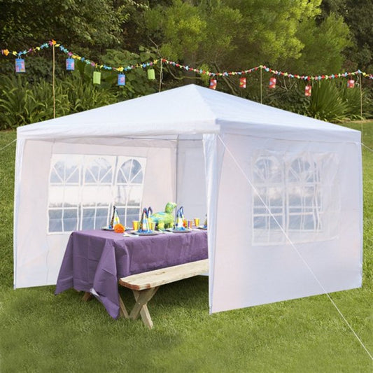 Patio Tent 10' x 10' with 4 Sides Walls Waterproof Outdoor Party Tent Gazebo, Easy to Assemble for Household, Wedding, Party