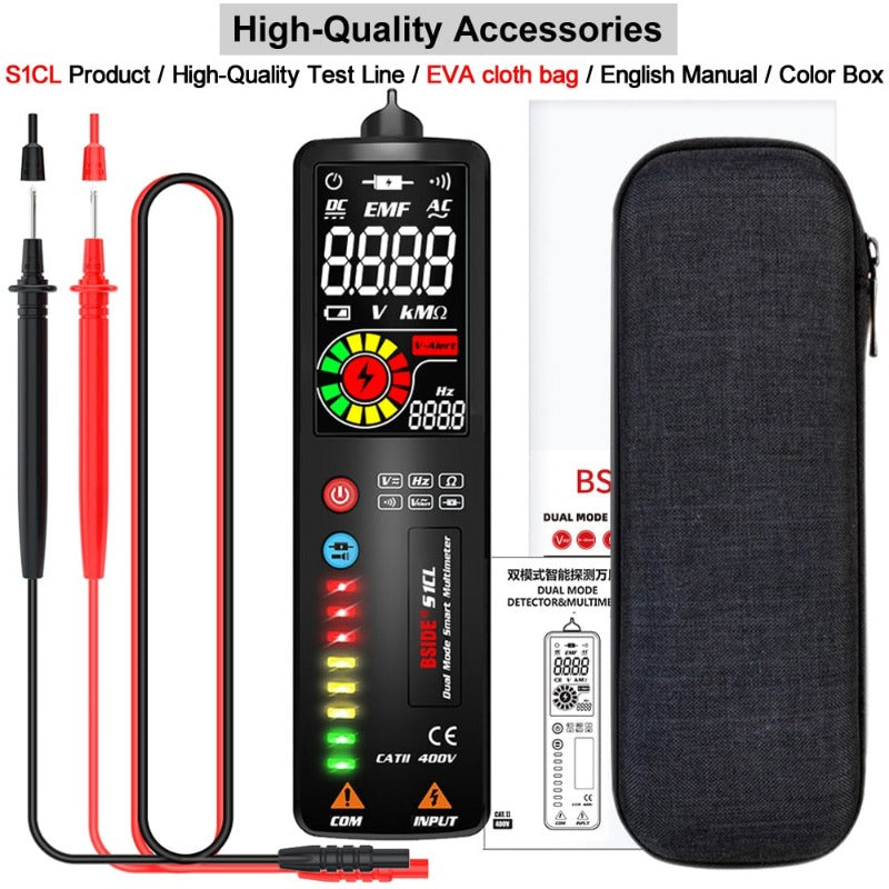 Voltage Detector Tester 2.4"LCD Non contact Live wire Indicator Electric Pen Voltmeter Multimeter NCV Continuity Hz Test