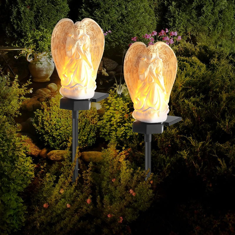 Solar Light Outdoor LED Waterproof Angel Figure Resin Lamp Garden Yard Memorial Lawn Decor Landscape Solar Lights Decorations