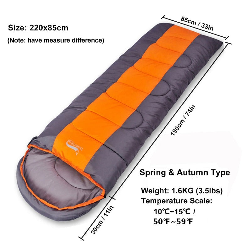 Desert&Fox Warm Sleeping Bags for Camping 4 Seasons Adult Kids Sleeping Bag Hiking Backpacking Travel with Compression Sack