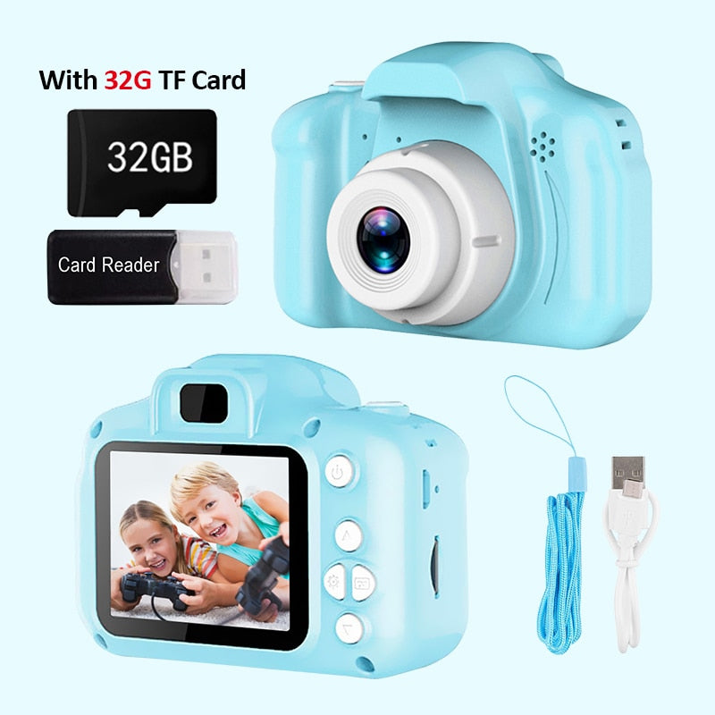 Mini Cartoon Kids Photo Camera 2 Inch HD Screen Children Digital Camera Video Recorder Camcorder Toys For Child Birthday Gift