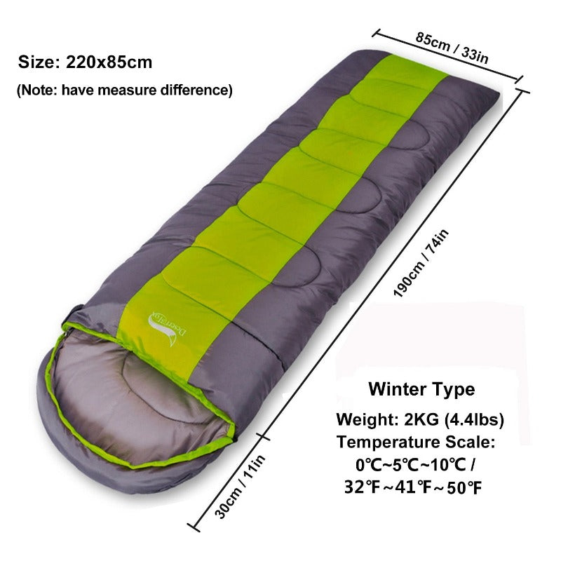 Desert&Fox Warm Sleeping Bags for Camping 4 Seasons Adult Kids Sleeping Bag Hiking Backpacking Travel with Compression Sack